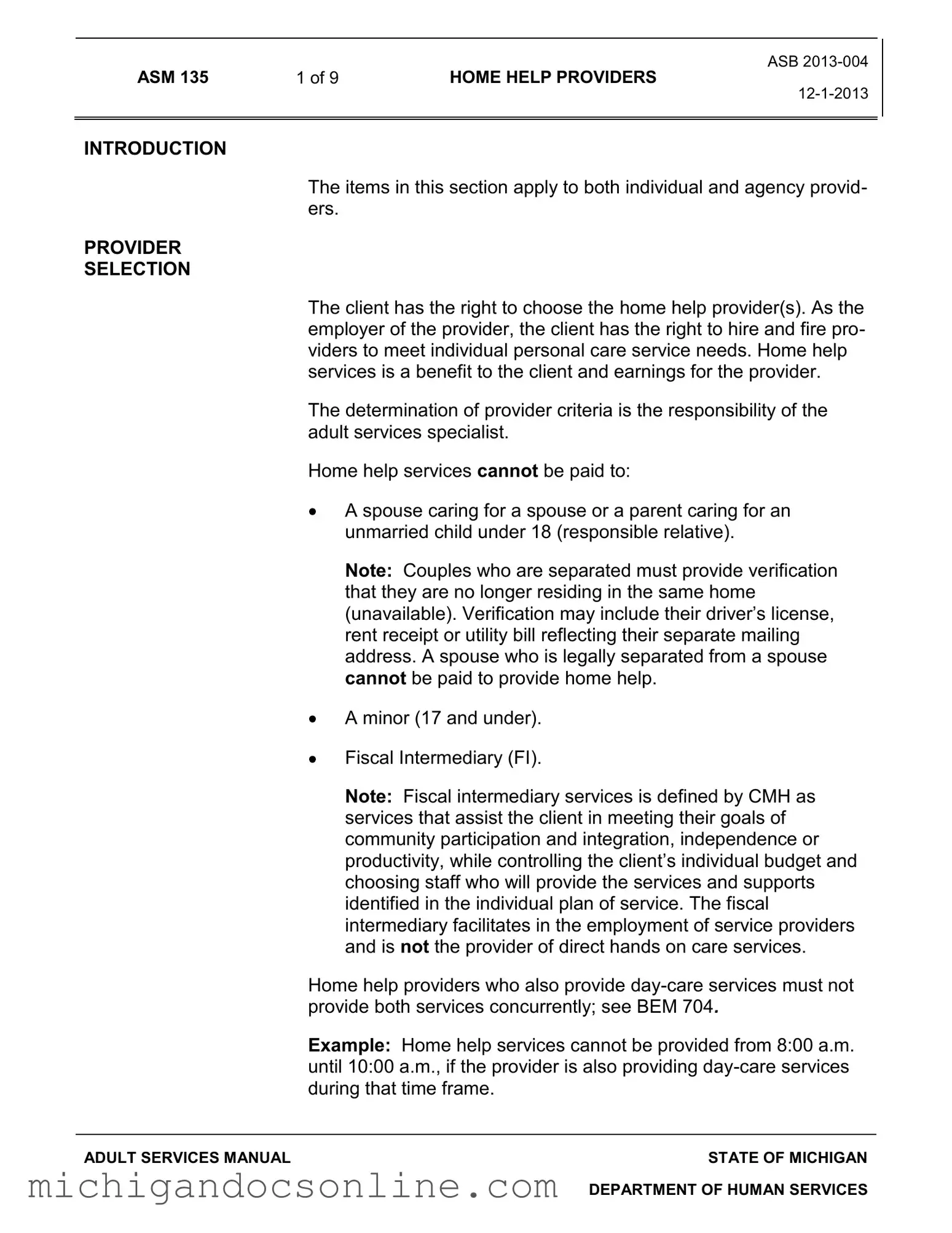 Blank Michigan Gov Homehelp PDF Form