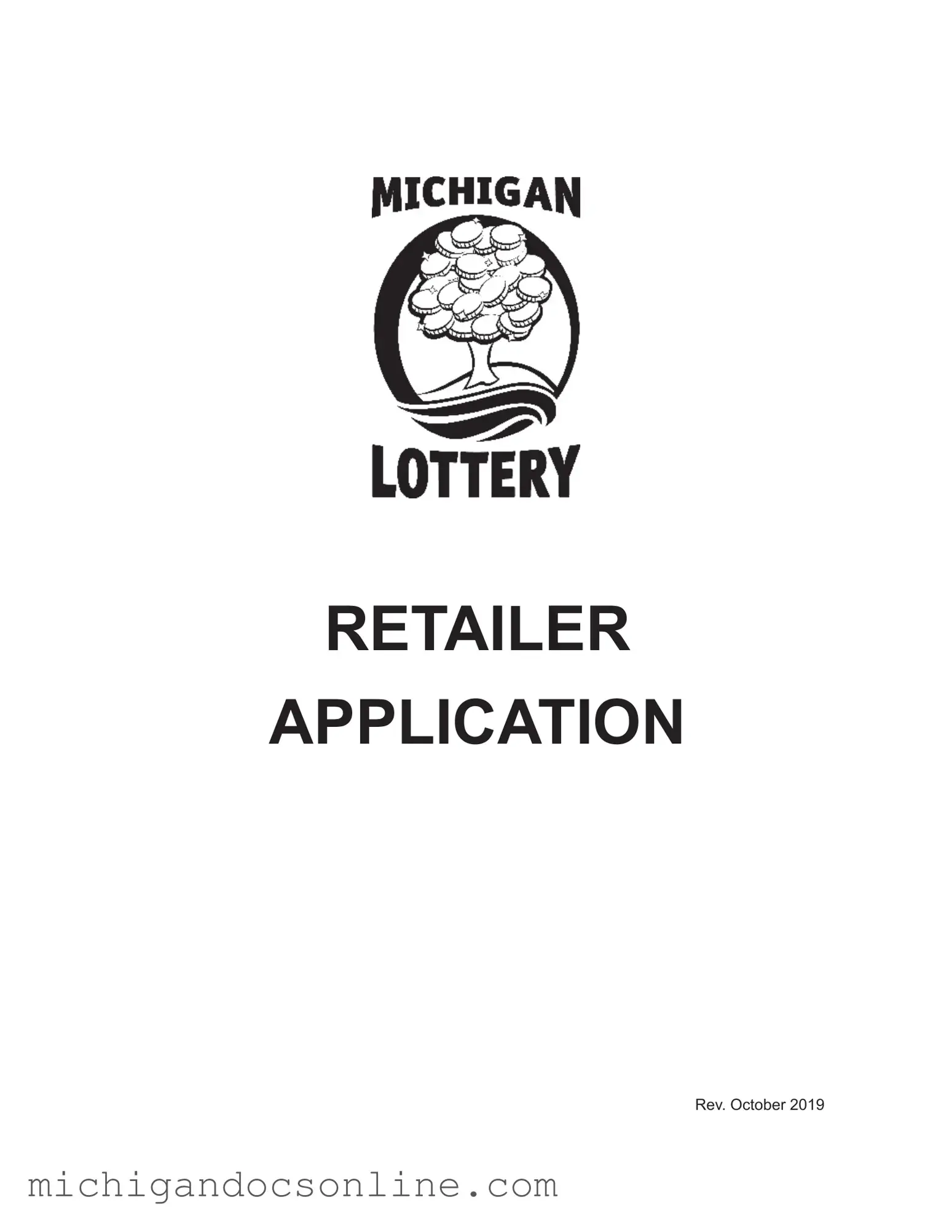 Blank Michigan Lottery PDF Form