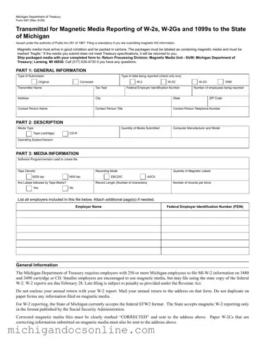 Blank 447 Michigan PDF Form