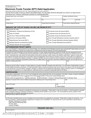Blank Michigan 2248 PDF Form