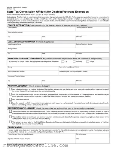 Blank Michigan 5107 PDF Form